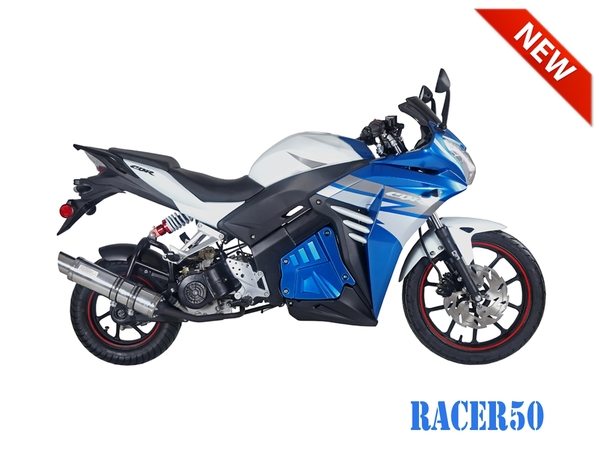 Blue/Silver Racer 50cc New 2017 Design